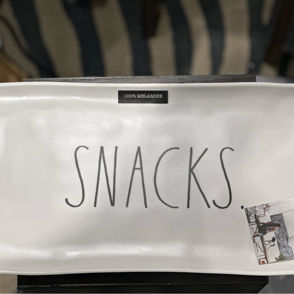 Rae Dunn White Melamine Snack Tray